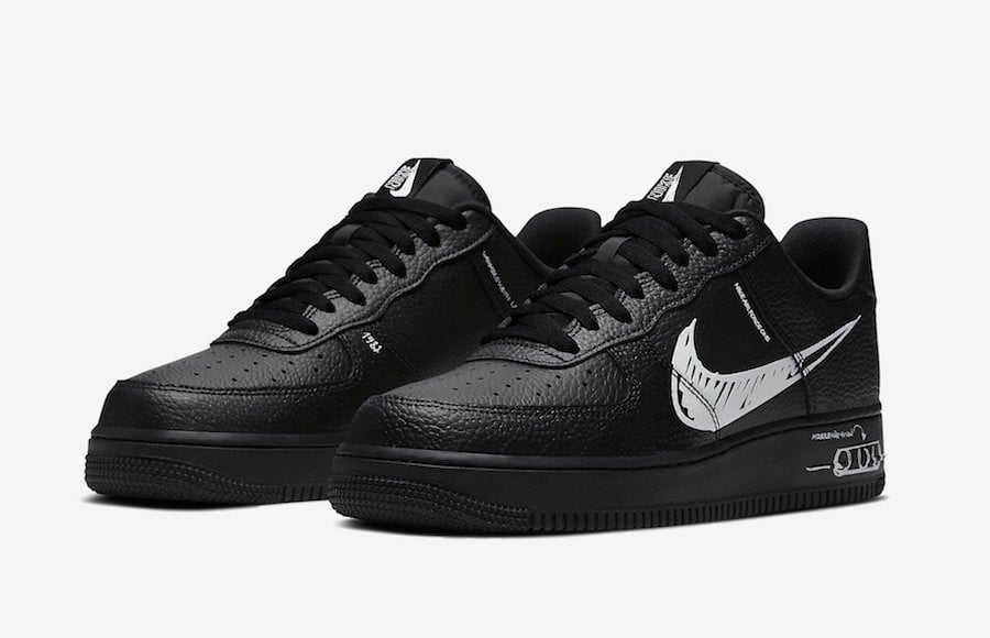 nike air force 1 low drawing