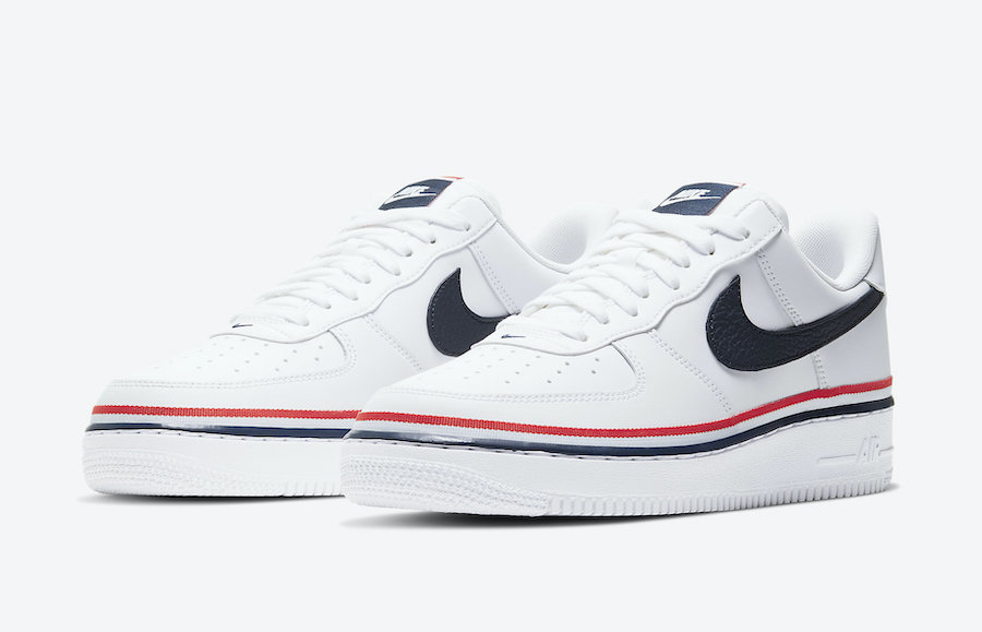 nike air force 1 low red blue white