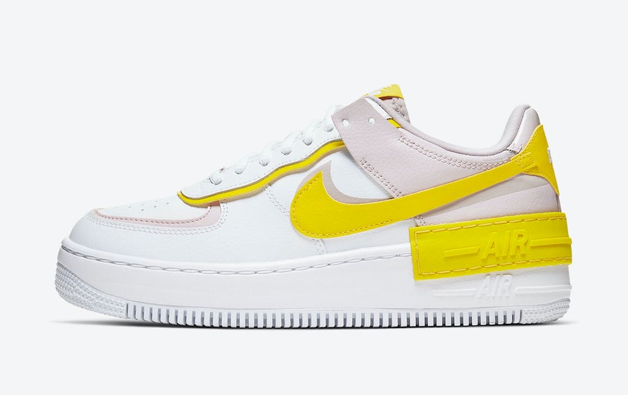 Nike Air Force 1 Shadow White Yellow CJ1641-102 Release Date Info