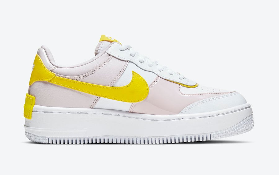 Nike Air Force 1 Shadow White Yellow CJ1641-102 Release Date Info