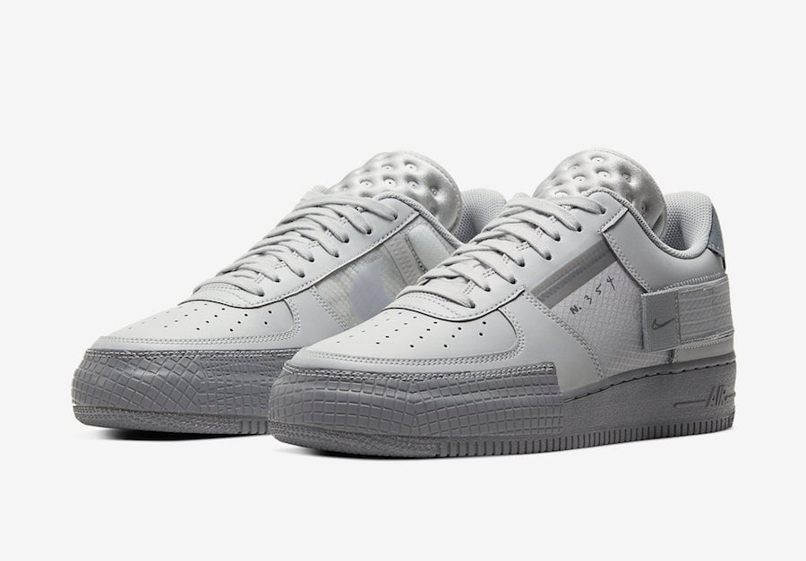 nike air force type 1 grey