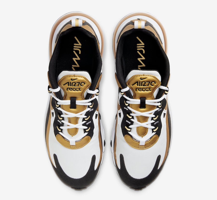 black white and gold air max 270