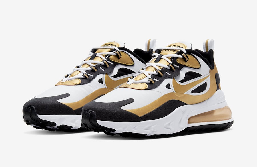 white black and gold air max