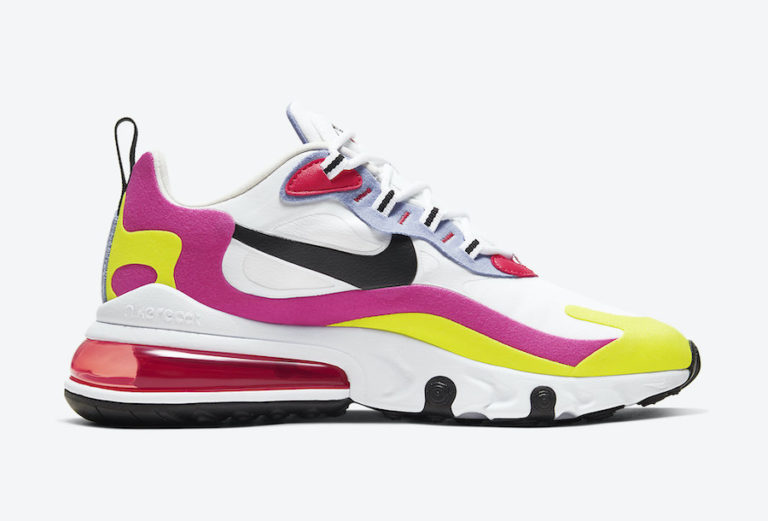 Nike Air Max 270 React White Pink Yellow CZ9351-100 Release Date Info | SneakerFiles