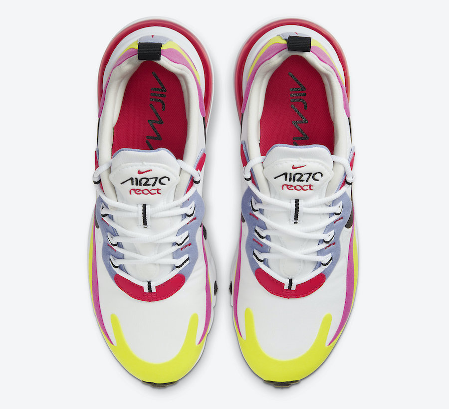 nike air max 270 white pink yellow