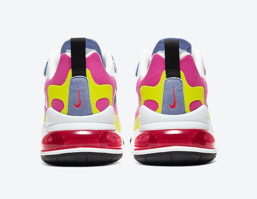 Nike Air Max 270 React White Pink Yellow CZ9351-100 Release Date Info