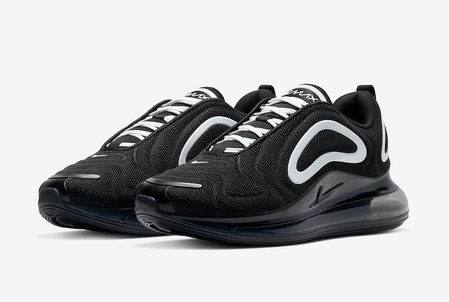 black and white nike air max 720