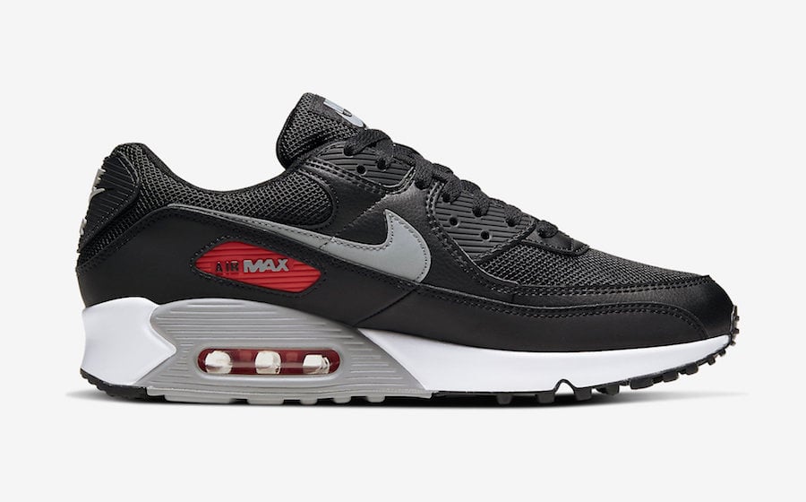 Nike Air Max 90 Black Grey Red White CW7481-002 Release Date Info
