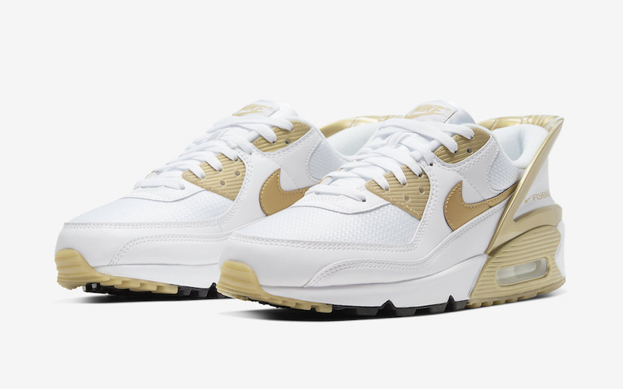 Nike Air Max 90 FlyEase White Metallic Gold CU0814-100 Release Date Info