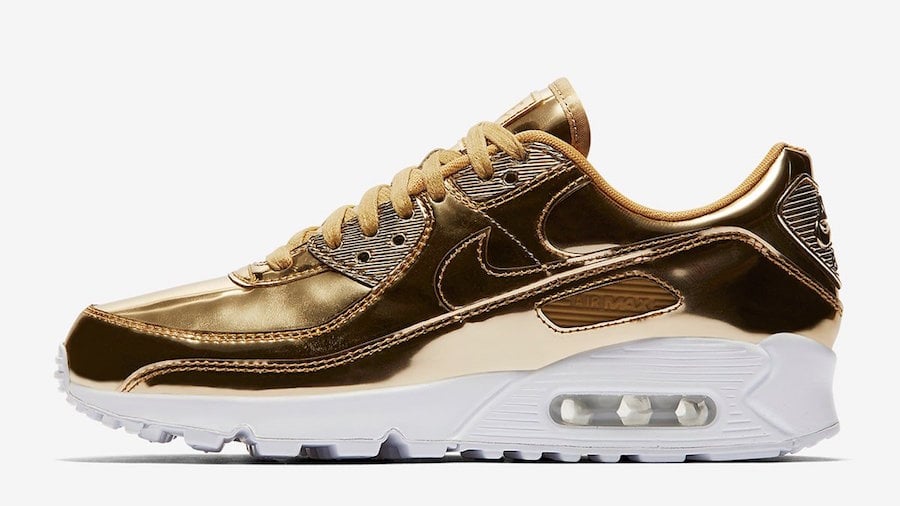 Nike Air Max 90 Gold Metallic Pack CQ6639-700 Release Date Info