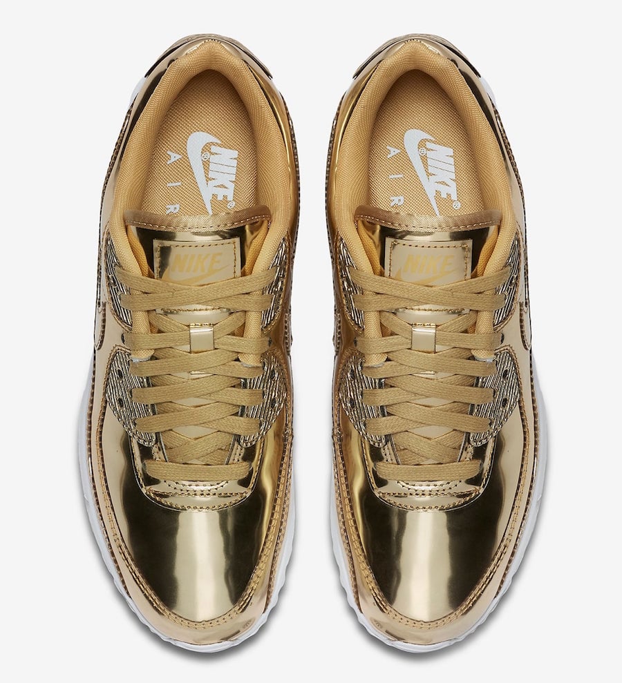 Nike Air Max 90 Gold Metallic Pack CQ6639-700 Release Date Info