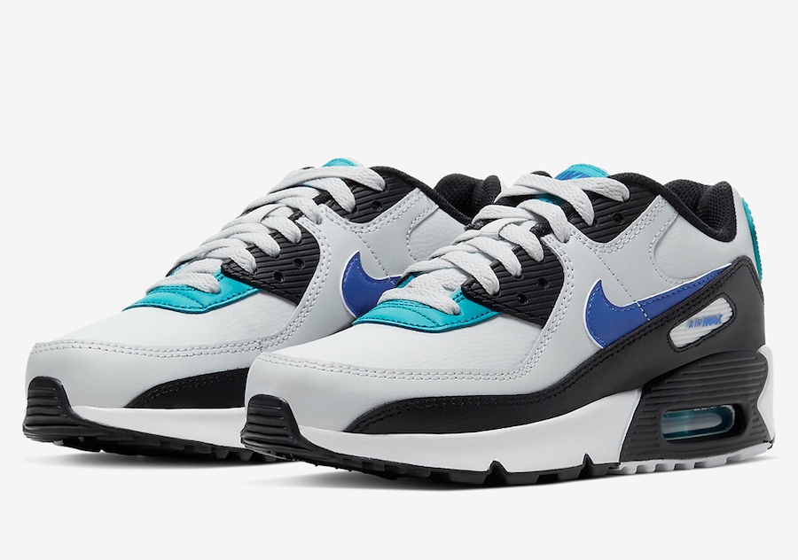 Nike Air Max 90 GS in Hyper Blue and Aqua