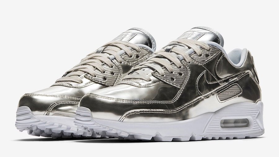 Nike Air Max 90 Silver Metallic Pack CQ6639-001 Release Date Info