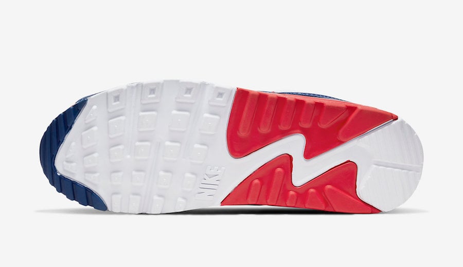 Nike Air Max 90 USA White Red Navy CW5456-100 Release Date Info