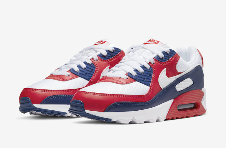 air max 90 navy blue and red