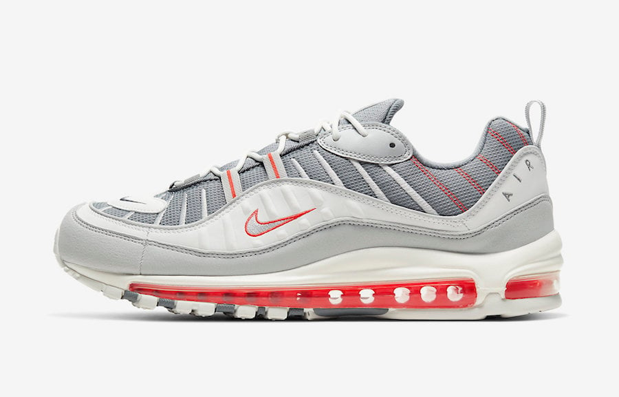 Nike Air Max 98 Grey Sail Habanero Red CJ0592-001 Release Date Info