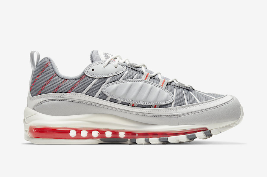 Nike Air Max 98 Grey Sail Habanero Red CJ0592-001 Release Date Info