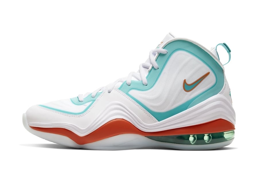 Nike Air Penny 5 V Miami Dolphins White 2020 Release Date Info