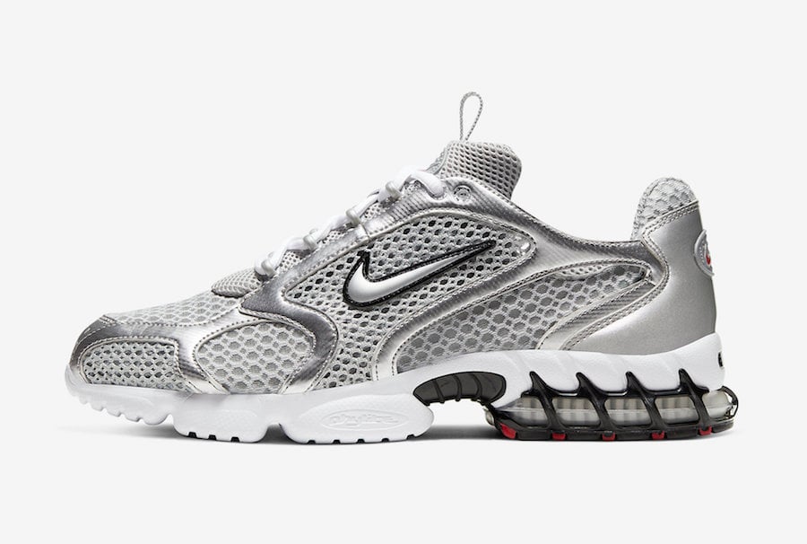 Nike Air Zoom Spiridon Caged Metallic Silver CJ1288-001 Release Date Info