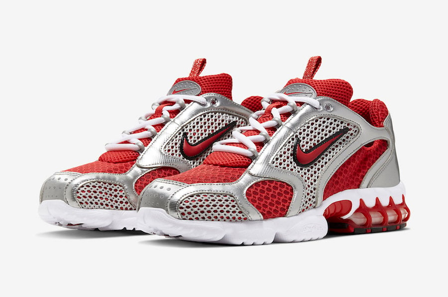 Nike Air Zoom Spiridon Caged ‘Varsity Red’ Official Images