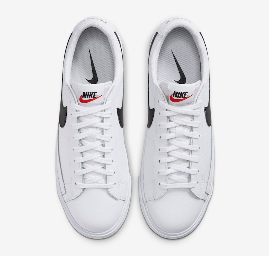 Nike Blazer Low Leather White Black CZ1089-100 Release Date Info