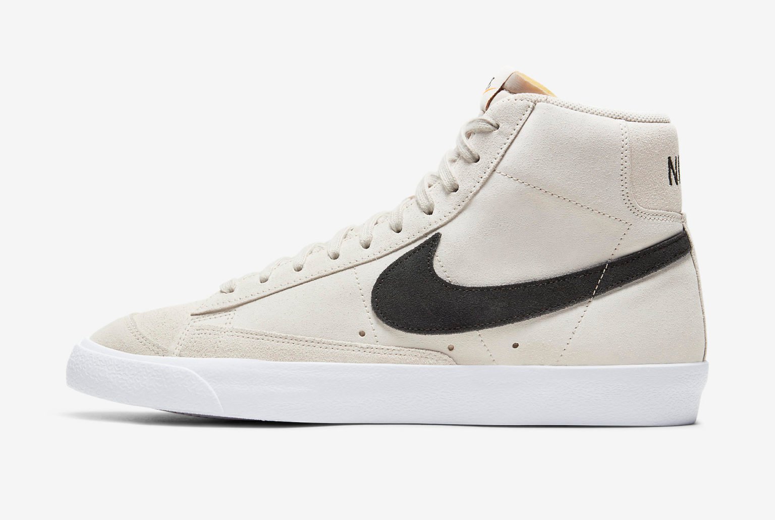 nike suede blazer trainers in khaki and white