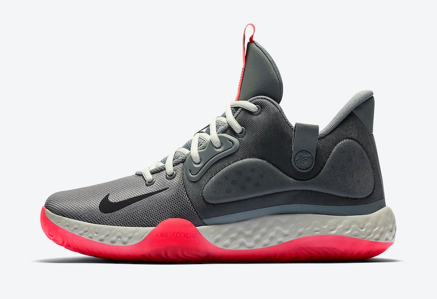 Nike KD Trey 5 VII Smoke Grey Laser Crimson AT1200-004 Release Date Info