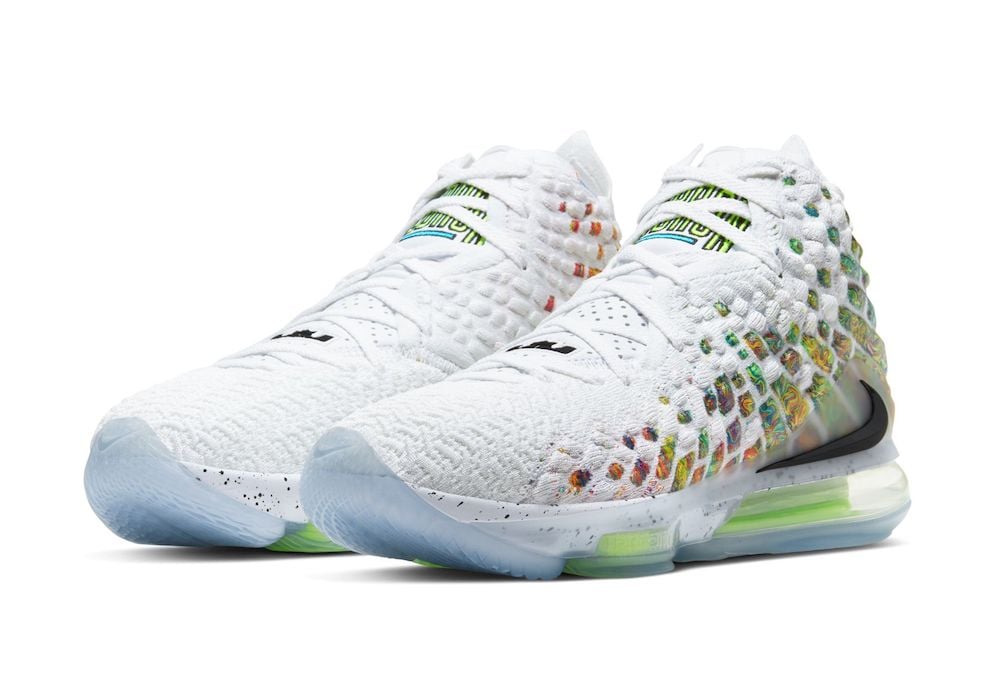 lebron 17 white and green