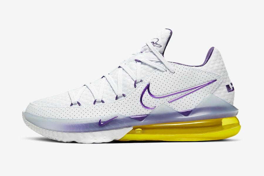 Nike LeBron 17 Low Lakers Home CD5007-102 Release Date