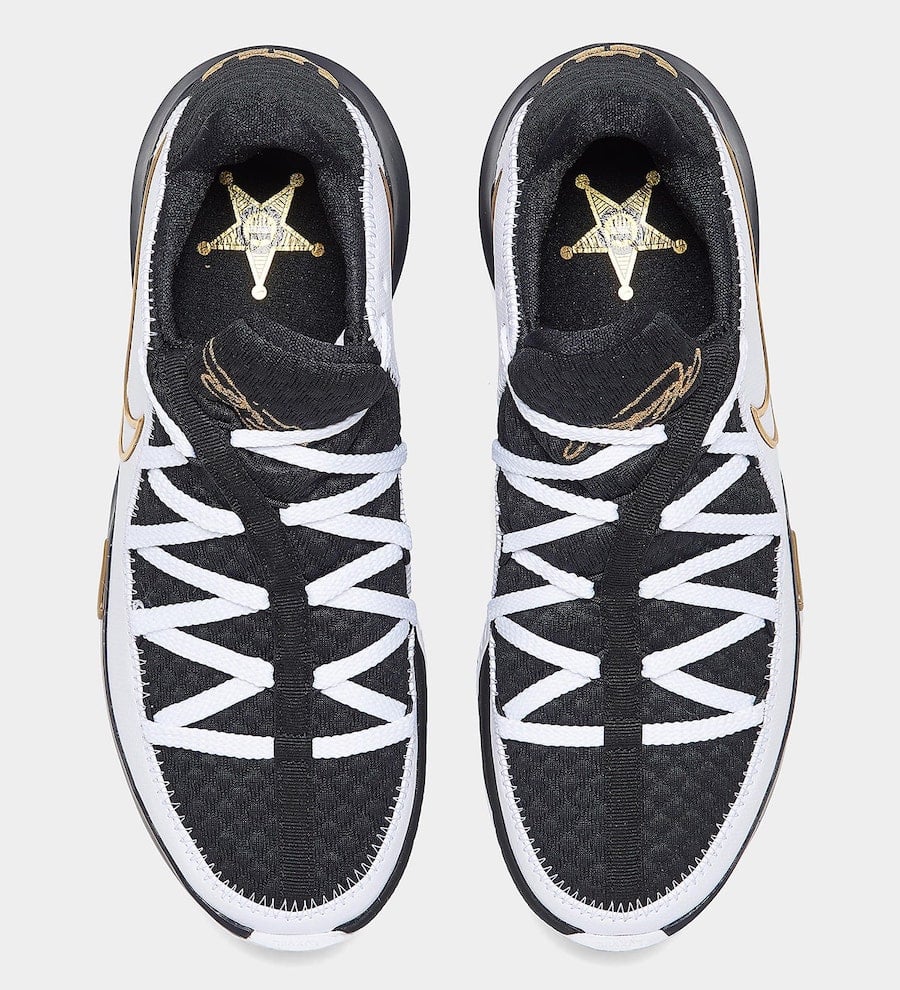 Nike LeBron 17 Low White Black Metallic Gold CD5007-101 Release Date