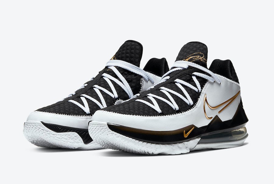 Nike LeBron 17 Low White Black Metallic Gold CD5007-101 Release Info Nike LeBron 17 Low White Black Metallic Gold CD5007-101 Release Info