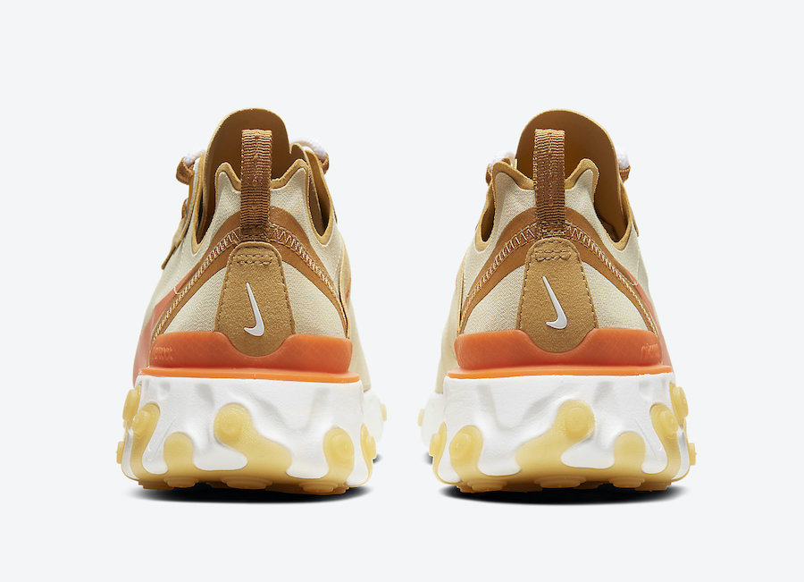 Nike React Element 55 Team Gold Bright Orange CZ3595-781 Release Date Info