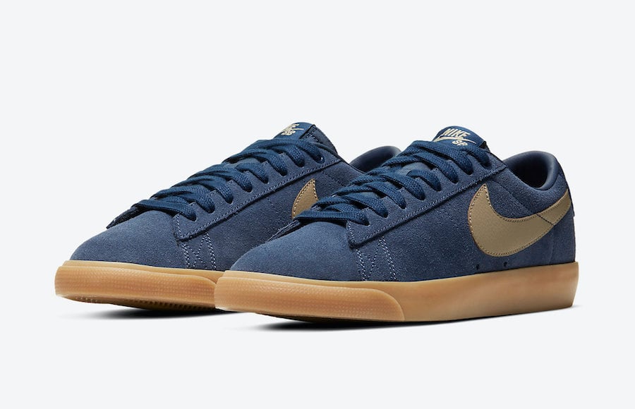 Nike SB Blazer Low GT Midnight Navy Gum 704939-403 Release Date Info