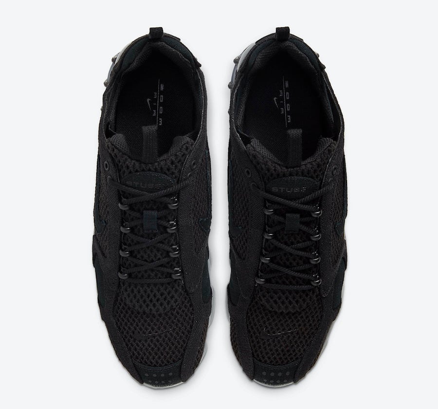 Stussy Nike Air Zoom Spiridon Cage 2 Black Grey CQ5486-001 Release Date