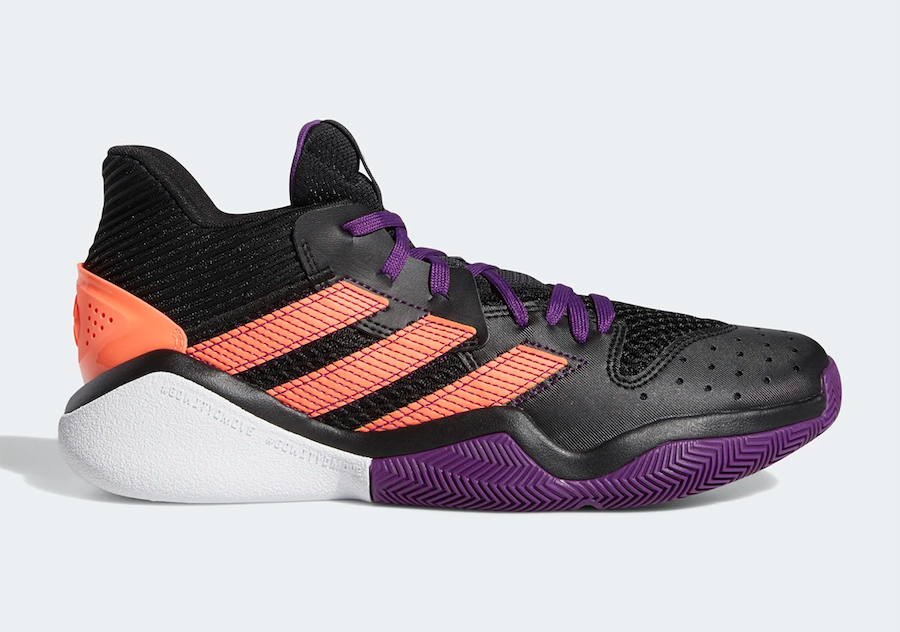 adidas Harden Stepback in Purple and Coral