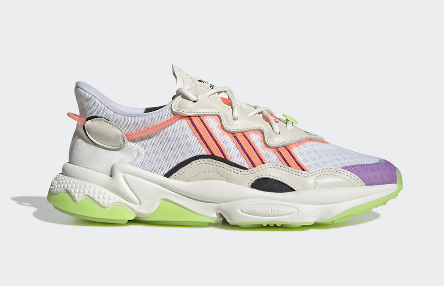 adidas Ozweego Off White Signal Green Glory Purple FX3814 Release Date Info