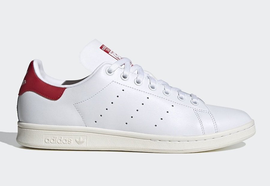 adidas Stan Smith Smile White Scarlett Red FV4146 Release Date Info