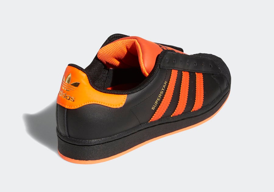 adidas Superstar Laceless Black Orange 