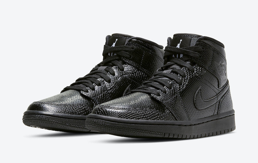 Air Jordan 1 Mid Black Snakeskin BQ6472-010 Release Date Info