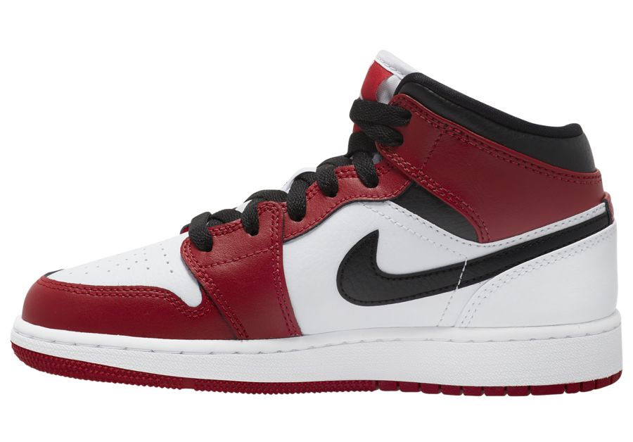 Air Jordan 1 Mid GS White Gym Red Black 554725-173 Release Date Info