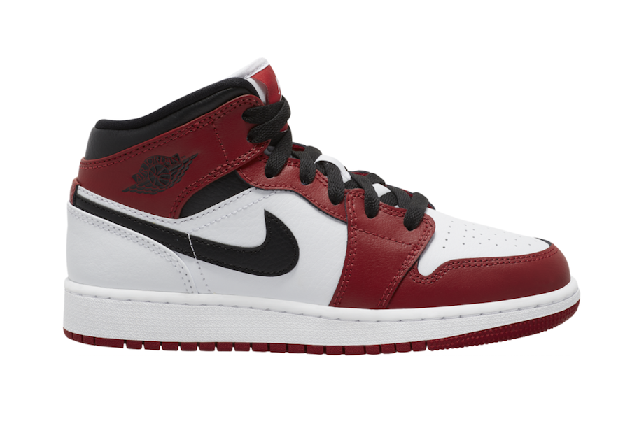 black red and white jordan 1 mid