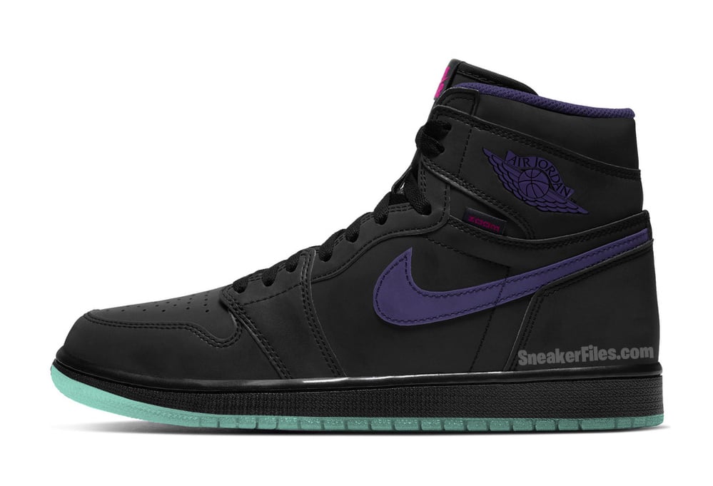 Air Jordan 1 Zoom Black Court Purple Hot Punch Green Glow CT0978-005 Release Date Info