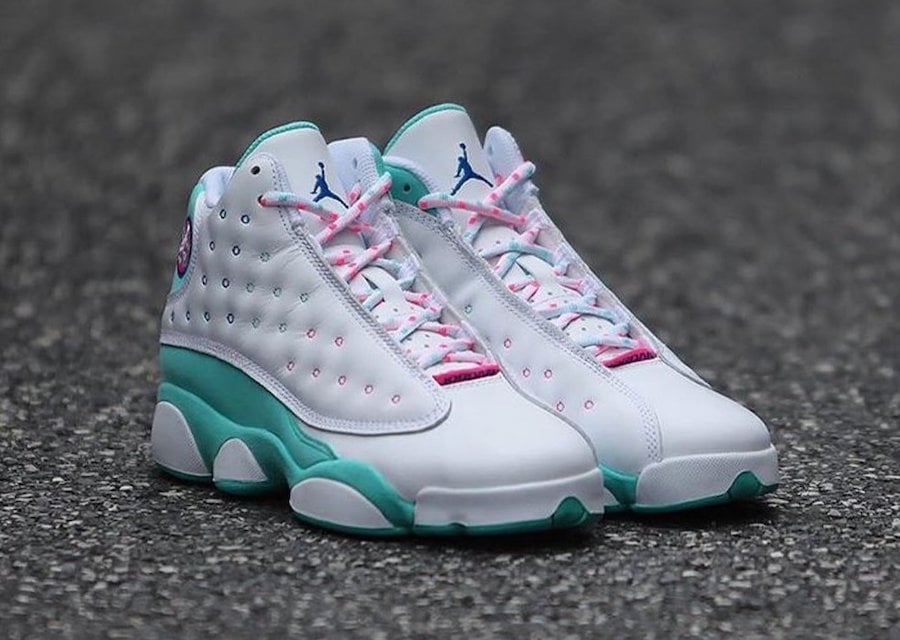 jordan 13 white soar aurora