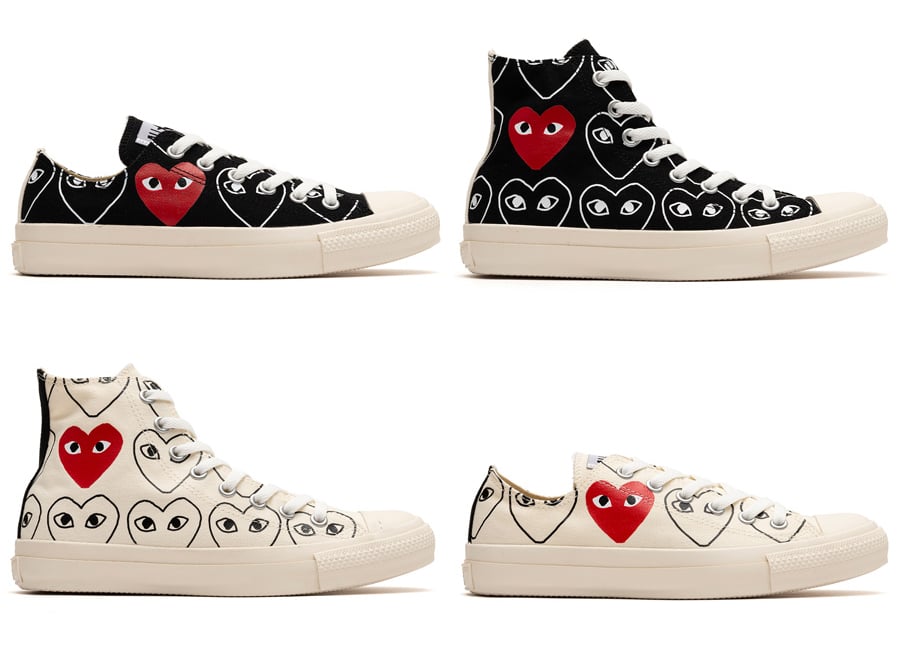 CDG Play x Converse Chuck 70 Pack Releasing with All-Over Print