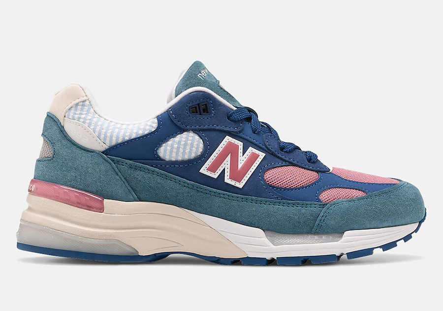 New Balance 992 Blue Pink Seersucker Release Date Info