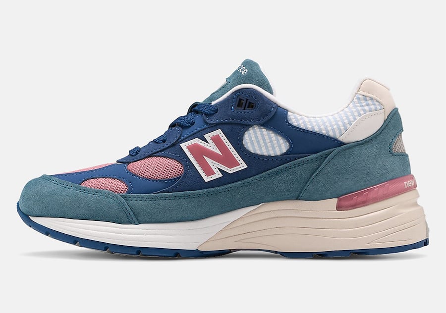 New Balance 992 Blue Pink Seersucker Release Date Info