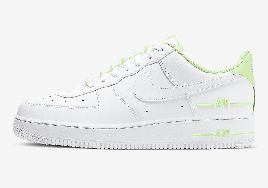 Nike Air Force 1 Double Air White Volt CJ1379-101 Release Date Info