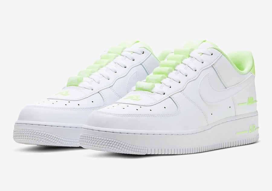 Nike Air Force 1 Double Air White Volt CJ1379-101 Release Date Info