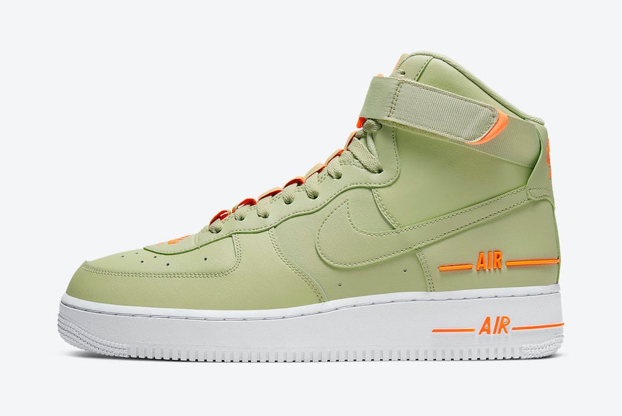 olive green high top air force 1