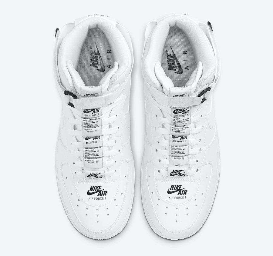 Nike Air Force 1 High White Black CJ1385-100 Release Date Info